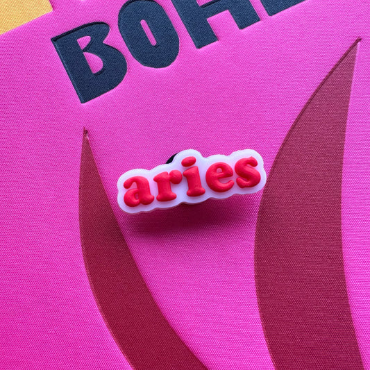 Red Aries Croc Charm