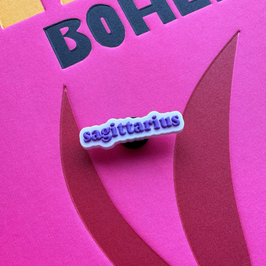 Purple Sagittarius Croc Charm