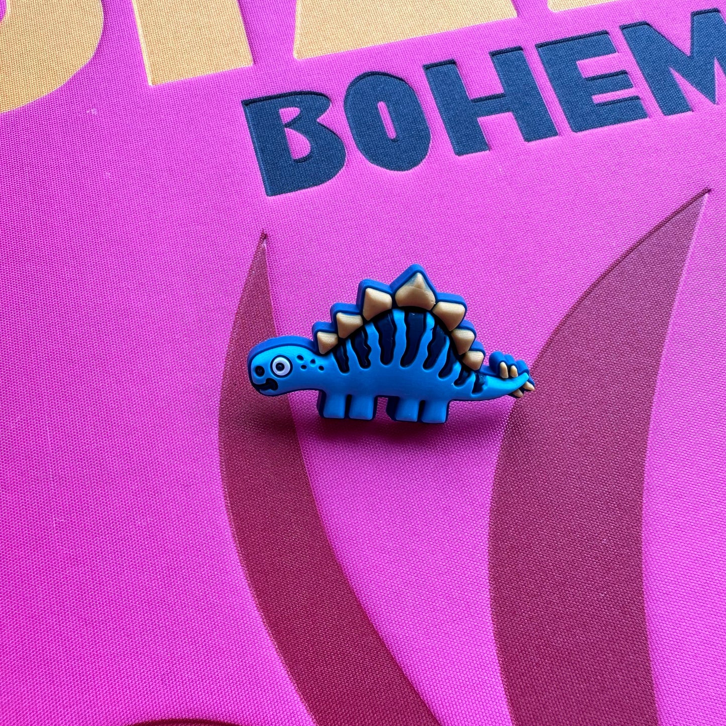 Blue Dimetrodon Dinosaur Croc Charm