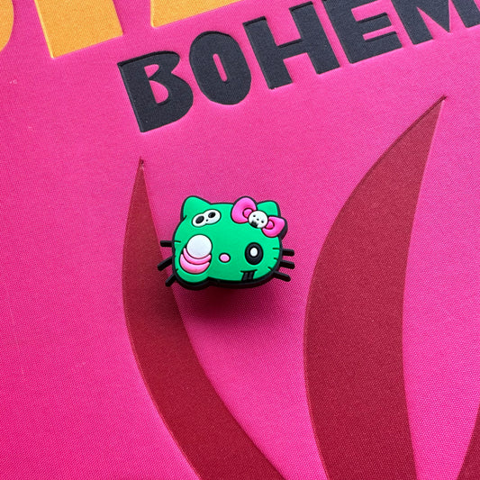 Hello Kitty Green Zombie Croc Charm