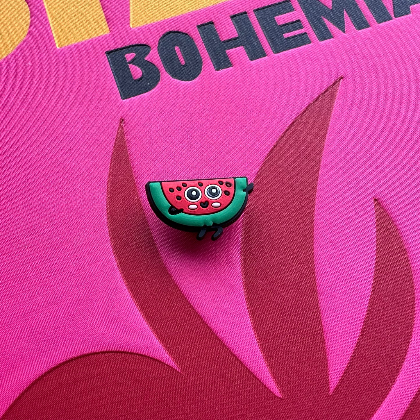 Smiley Watermelon Croc Charm