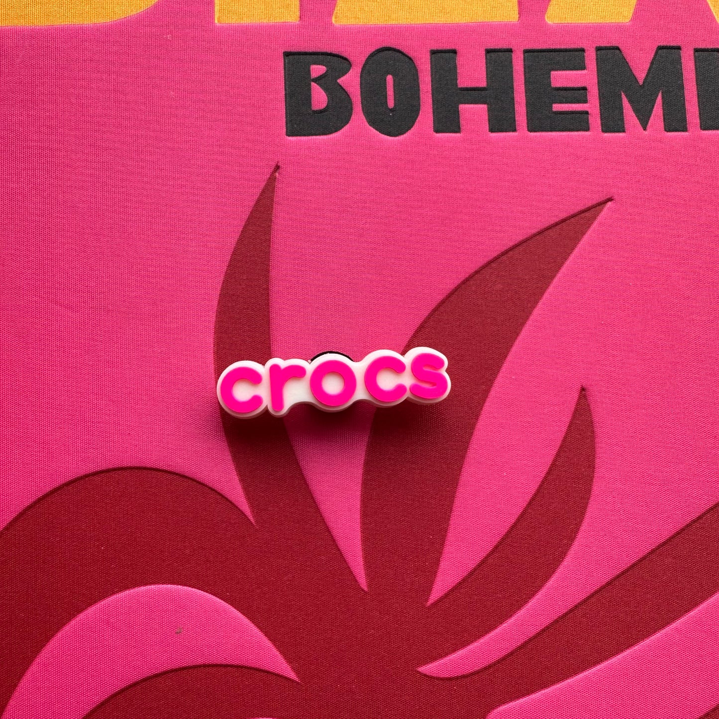 Pink Crocs Logo Croc Charm