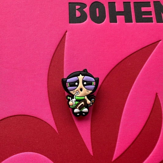 Smoking Buttercup Powerpuff Girls Croc Charm