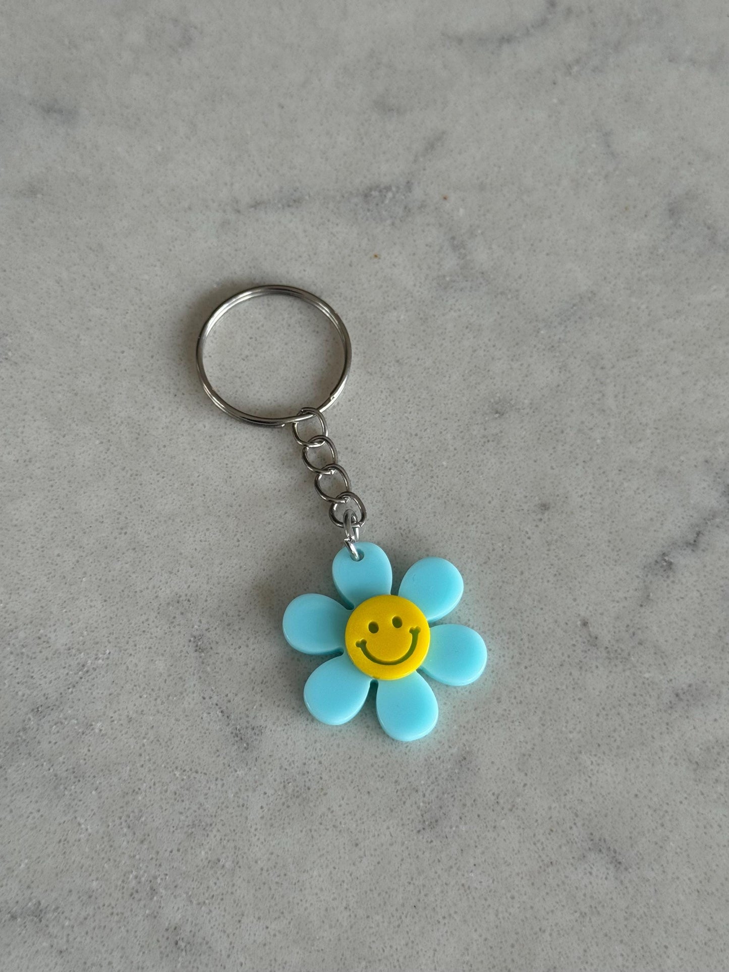 Smiley Flower Face Keyring/Keychain