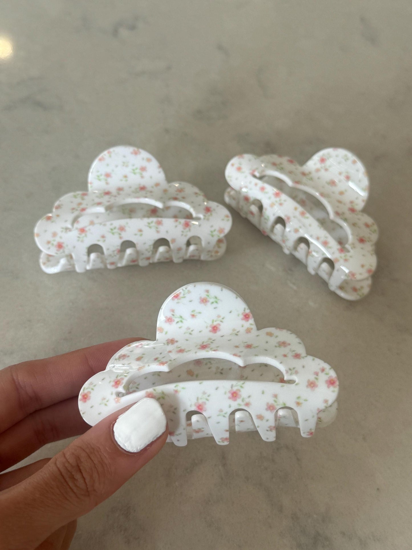 Floral Cloud Claw Hair Clips