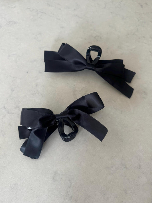 Trendy Black Bow Claw Hair Claw Clip