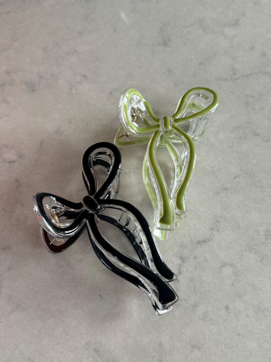 Plastic Bow Claw Hair Clips