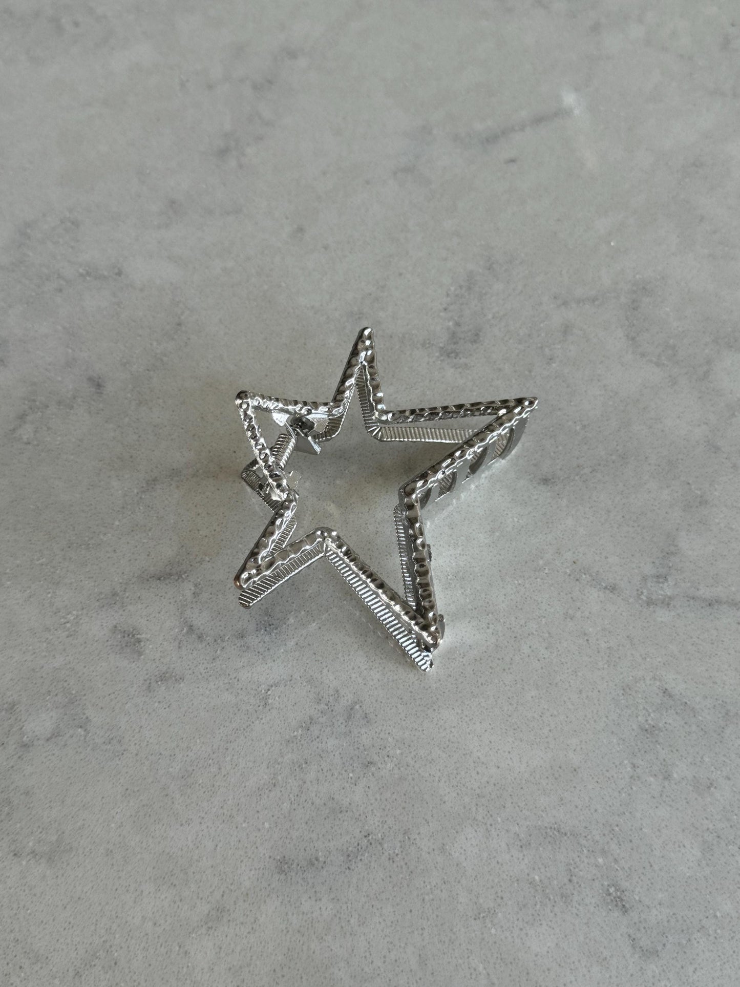 Silver Star Claw Hair Claw Clip