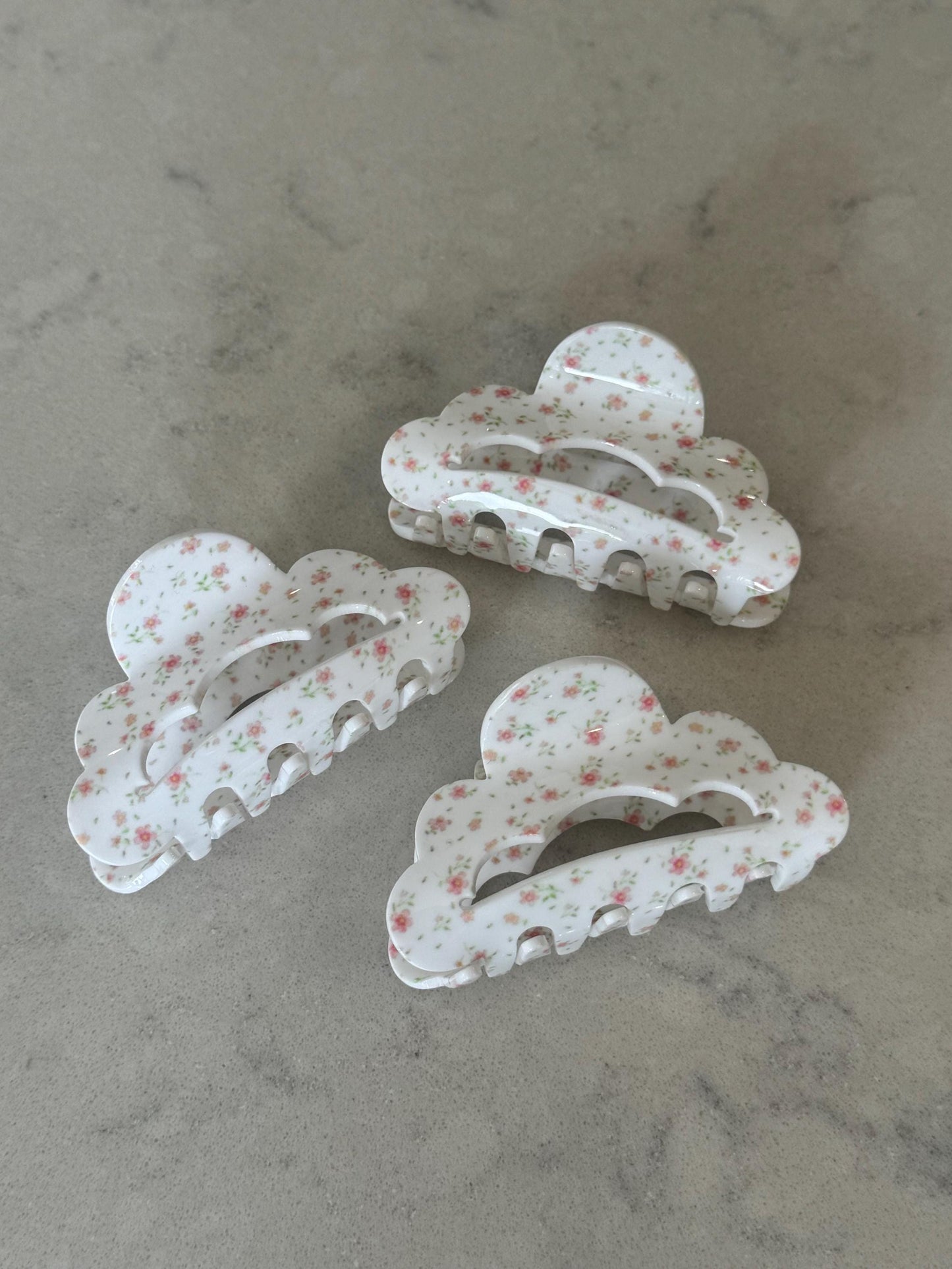 Floral Cloud Claw Hair Clips