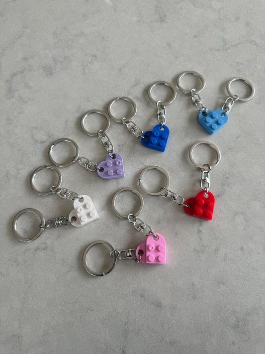 Heart LEGO Keychain/Keyring