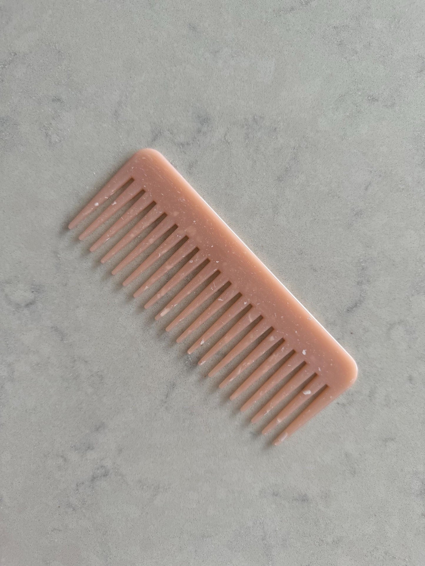 Pink Wide Tooth Comb - Marble effect look