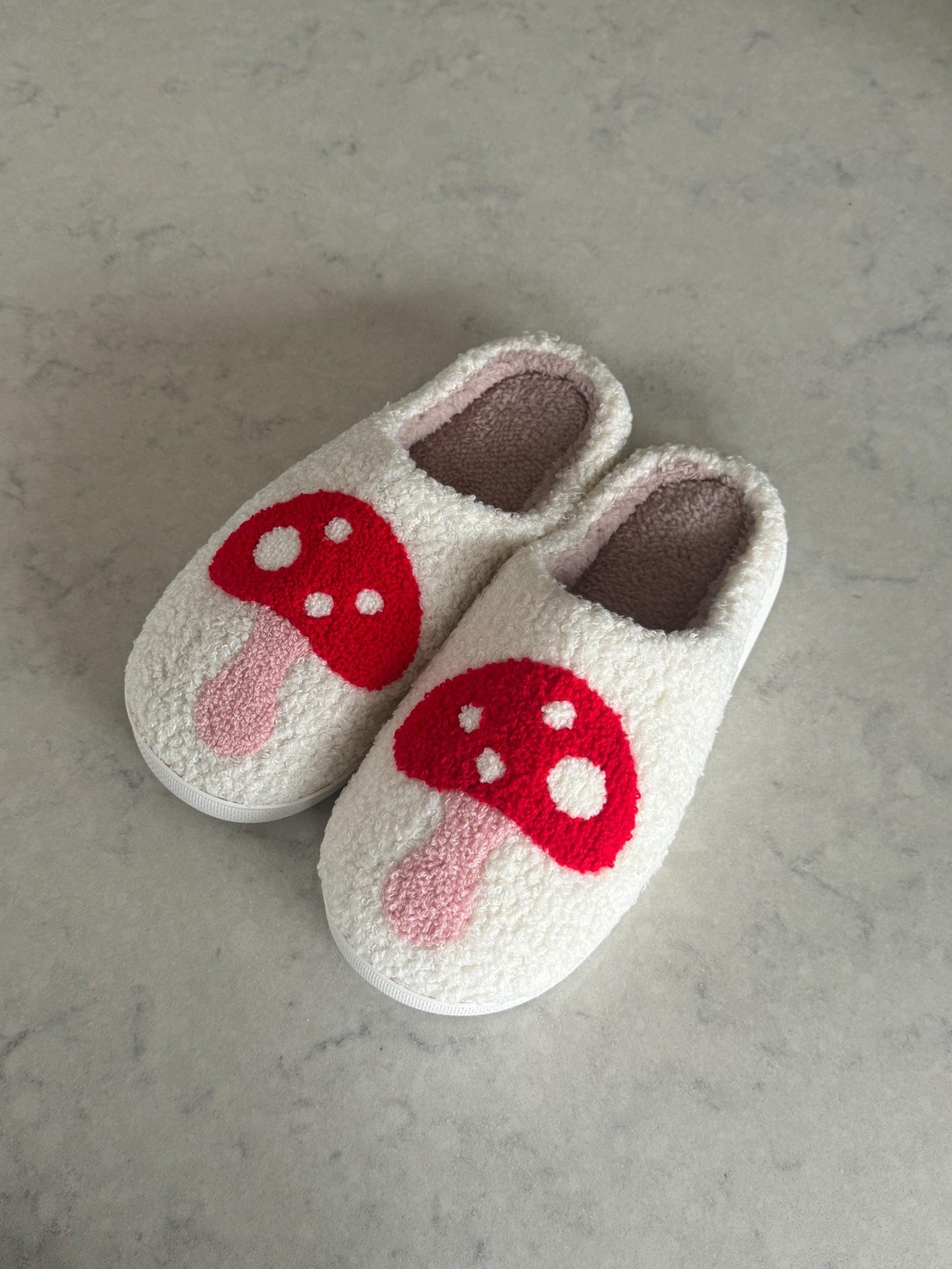 Red Mushroom Plush Lounge Slippers