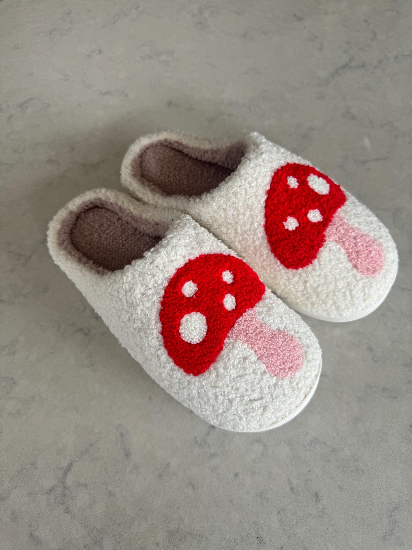 Red Mushroom Plush Lounge Slippers