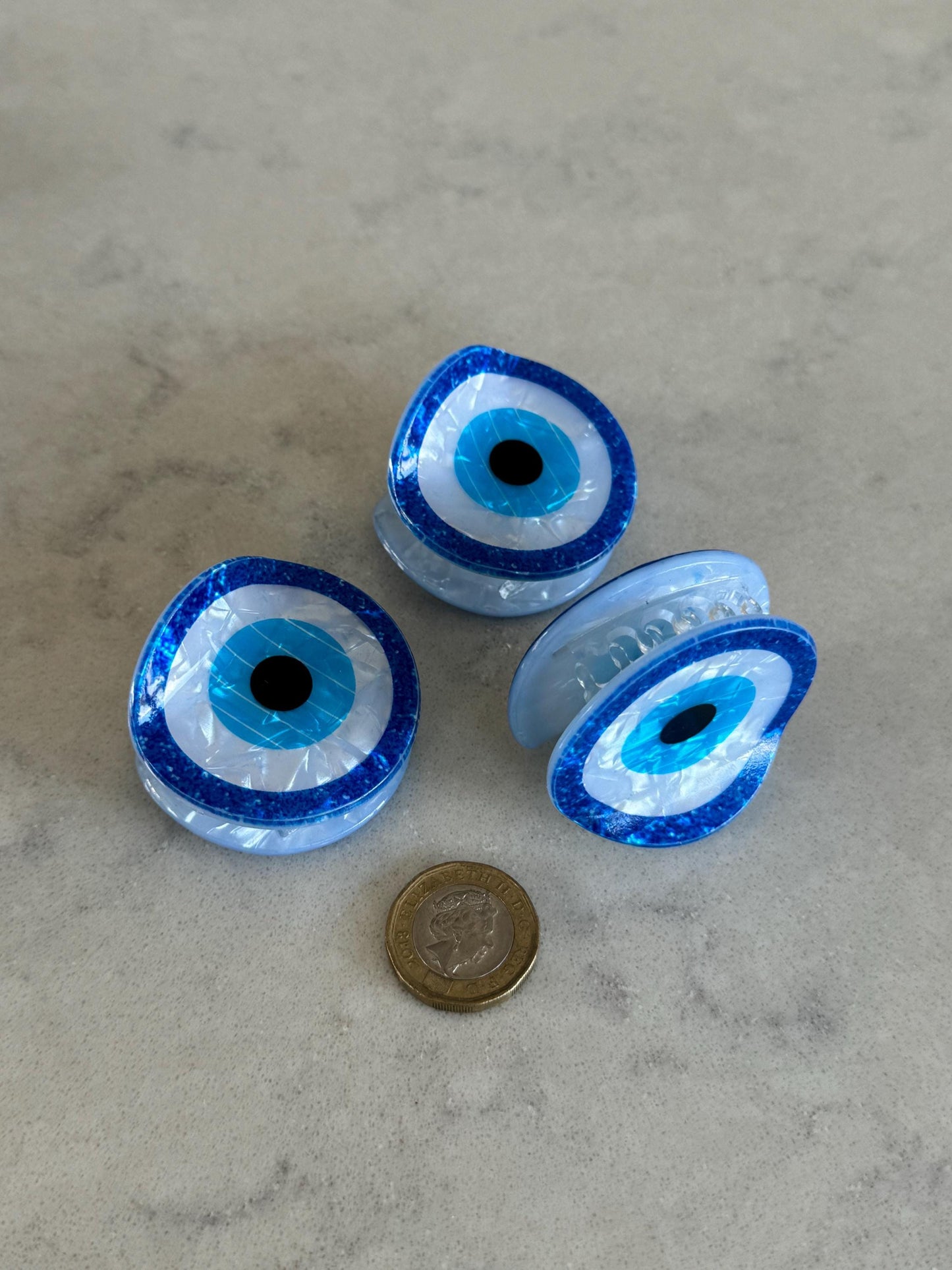 Stylish Evil Eye Claw Hair Clip