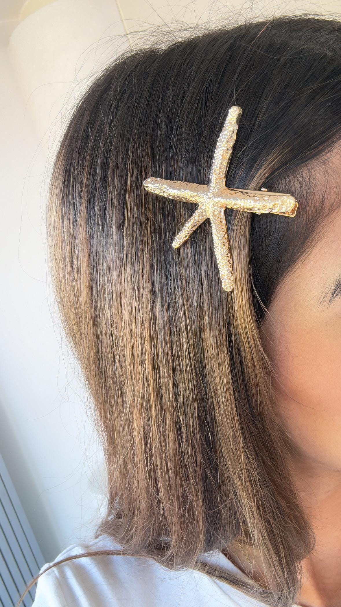 Gold Starfish Metal Hair Clips