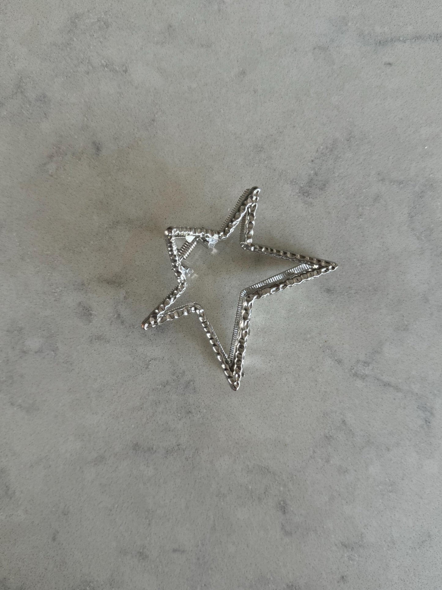 Silver Star Claw Hair Claw Clip