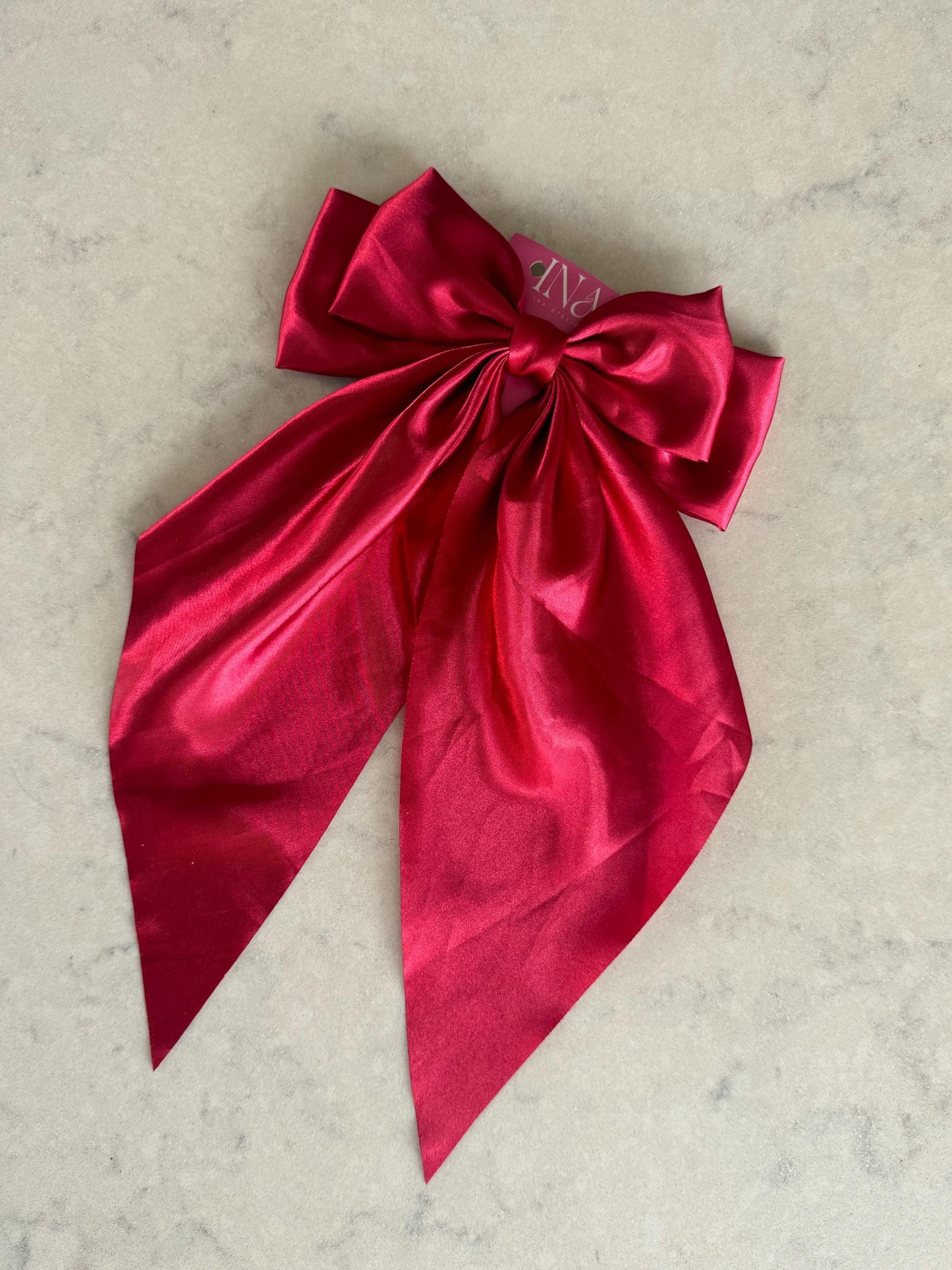 Silk Bow tie Hair Clip