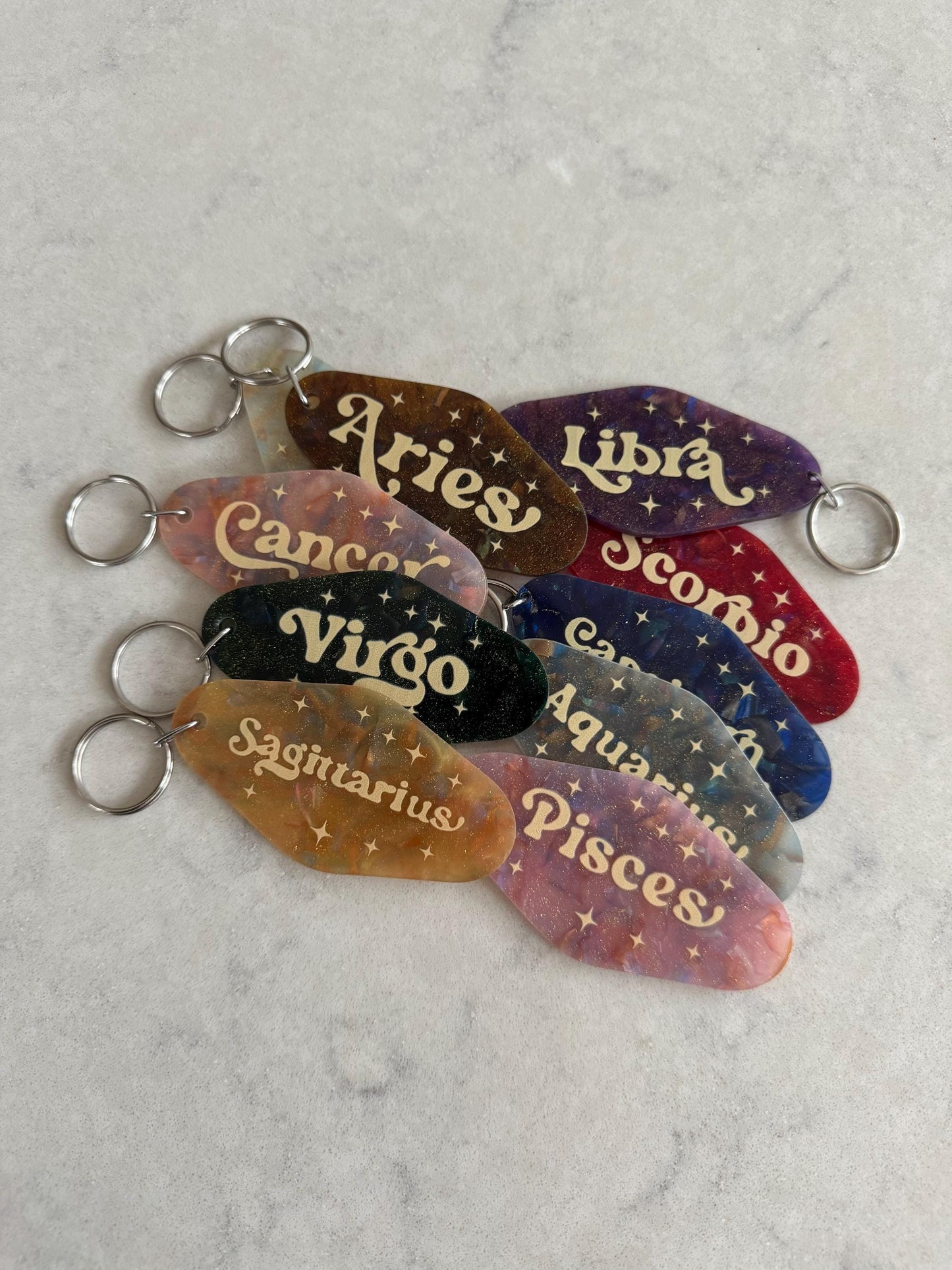 Star Sign Motel Zodiac Keychain/Keyring