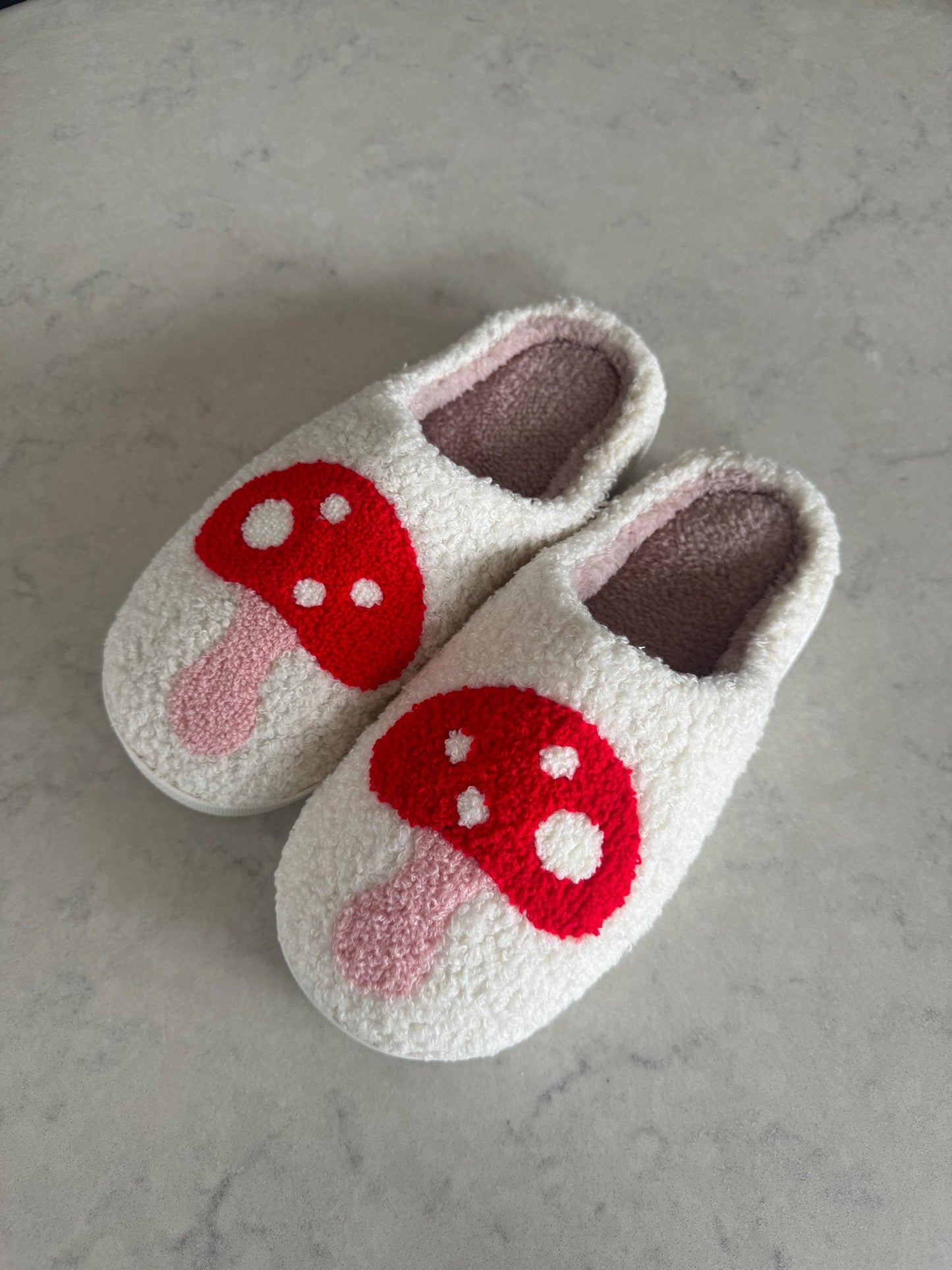 Red Mushroom Plush Lounge Slippers