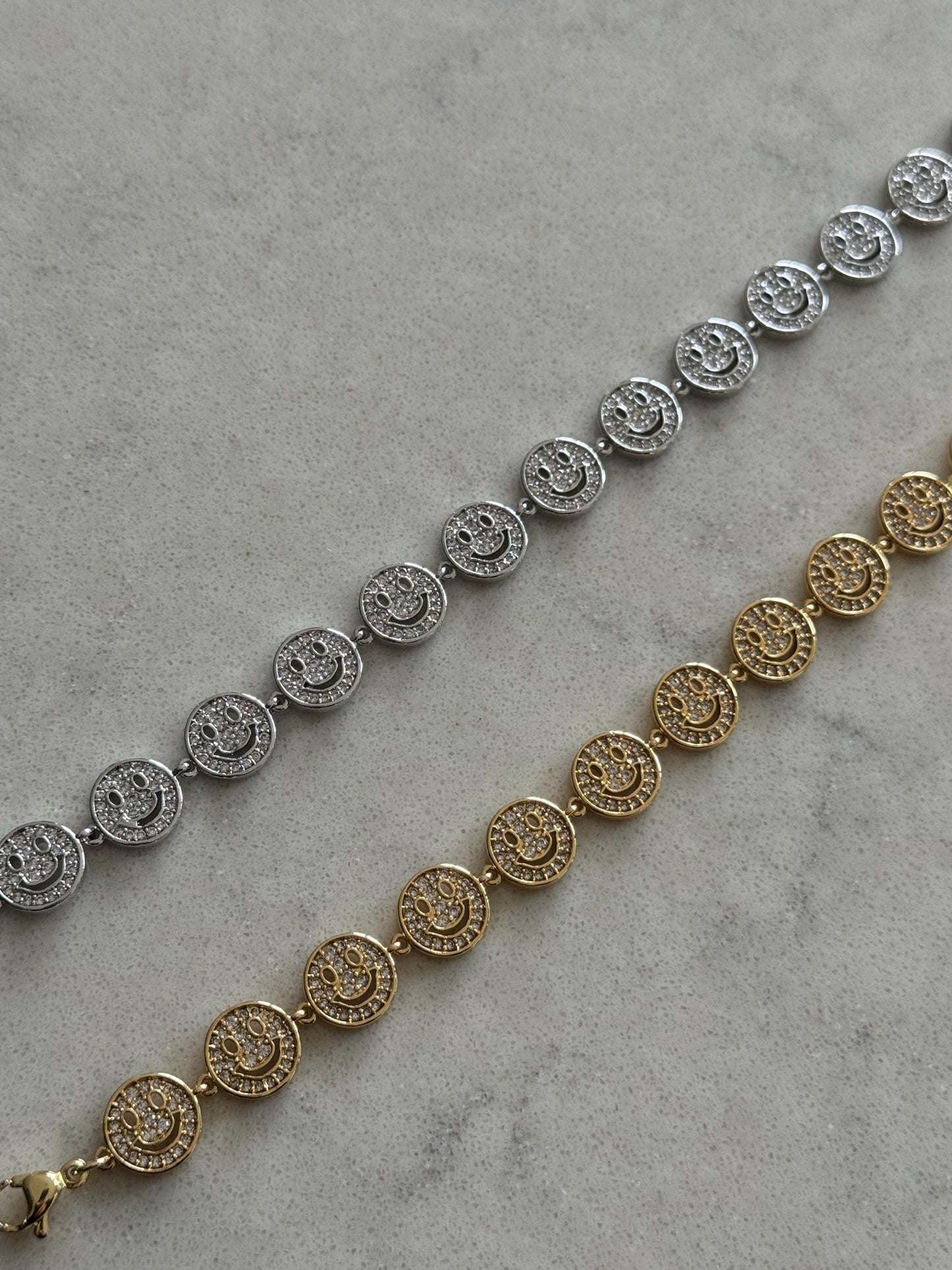 Gold or Silver Smiley Face bracelets